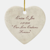 ヴィンテージ結婚式 セラミックオーナメント (裏面)