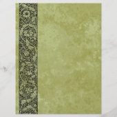 ヴィンテージ結婚式、ビクトリアンフローラスクロールプログラム (裏面)