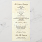 ヴィンテージ結婚式 プログラム (裏面)