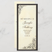 ヴィンテージ結婚式 プログラム (正面/裏面)