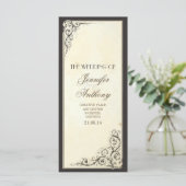 ヴィンテージ結婚式 プログラム (スタンド正面)