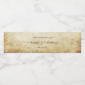 ヴィンテージ結婚式 ペットボトルラベル (シングルラベル)