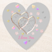 ヴィンテージ結婚式 ペーパーコースター (正面)