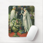 ヴィンテージ結婚式、ユダヤの儀礼での花婿花嫁とメノーラ マウスパッド (マウス)