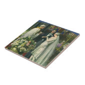 ヴィンテージ結婚式、 花嫁と新郎とメノーラ タイル (側面)