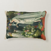 ヴィンテージ結婚式、 花嫁と花婿とメノーラ アクセントクッション (裏面)