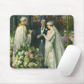 ヴィンテージ結婚式、 花嫁と花婿とメノーラ マウスパッド (マウス)