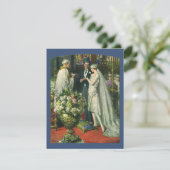 ヴィンテージ結婚式、 花嫁と花婿とメノーラ 招待状 (スタンド正面)