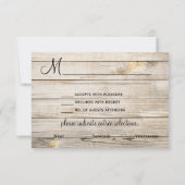 ヴィンテージ結婚式RSVPカード 出欠カード (裏面)