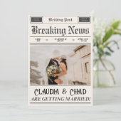 ヴィンテージ結婚新聞 招待状 (スタンド正面)