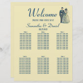 ヴィンテージ結婚新郎座席表 (正面/裏面)