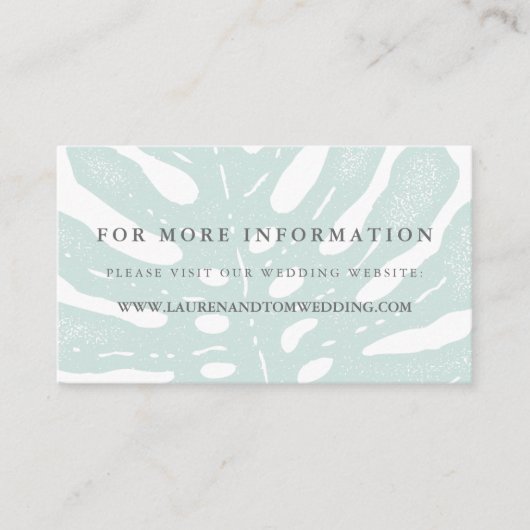 ヴィンテージ結婚熱帯のWebサイトカード エンクロージャーカード (正面)