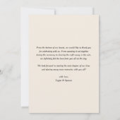 ヴィンテージ結婚牡丹パタ結婚ンの サンキューカード (裏面)