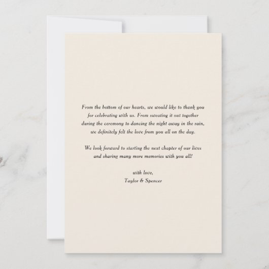 ヴィンテージ結婚牡丹パタ結婚ンの サンキューカード (裏面)