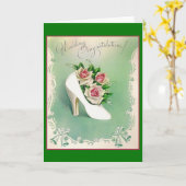 ヴィンテージ結婚祝いカード カード (黄色い花)