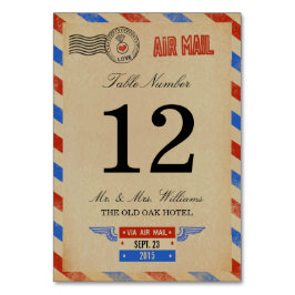 ヴィンテージ結婚航空便 テーブルナンバー