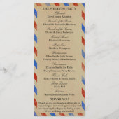 ヴィンテージ結婚航空便 プログラム (裏面)