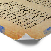 ヴィンテージ結婚航空便 ポスター (角)