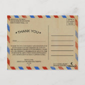 ヴィンテージ結婚航空便 ポストカード (裏面)