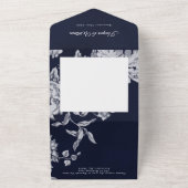 ヴィンテージ結婚花 オールインワン招待状 (外側)