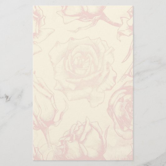 ヴィンテージ結婚花 便箋 (正面)