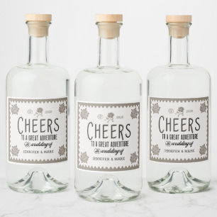 ヴィンテージ結婚装飾台本の酒類ラベル リキュールボトルラベル