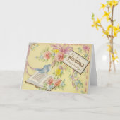 ヴィンテージ結婚記念日グリーティングカード カード (黄色い花)