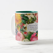 ヴィンテージ結婚記念日バラ – 記念 ツートーンマグカップ (正面左)