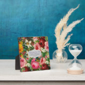 ヴィンテージ結婚記念日バラ – 記念 フォトプラーク (インサイチュ)