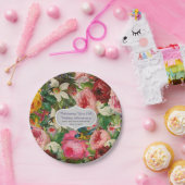 ヴィンテージ結婚記念日バラ – 記念 ペーパープレート (パーティー)