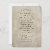 ヴィンテージ結婚記念日パーティーの招待状 招待状 (裏面)