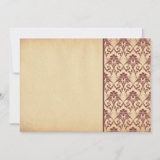 ヴィンテージ結婚記念日招待状 - 2枚の写真 招待状 (裏面)