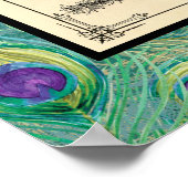 ヴィンテージ結婚証明書モダンデザイン ポスター (角)