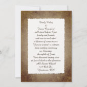 ヴィンテージ結婚証明書招待状 招待状 (裏面)