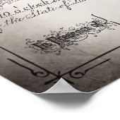 ヴィンテージ結婚証明書 ポスター (角)