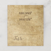 ヴィンテージ結婚赤褐色 プレイスカード (外部開封)