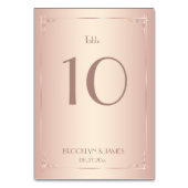 ヴィンテージ結婚赤面のテーブル番号 テーブルナンバー (正面)