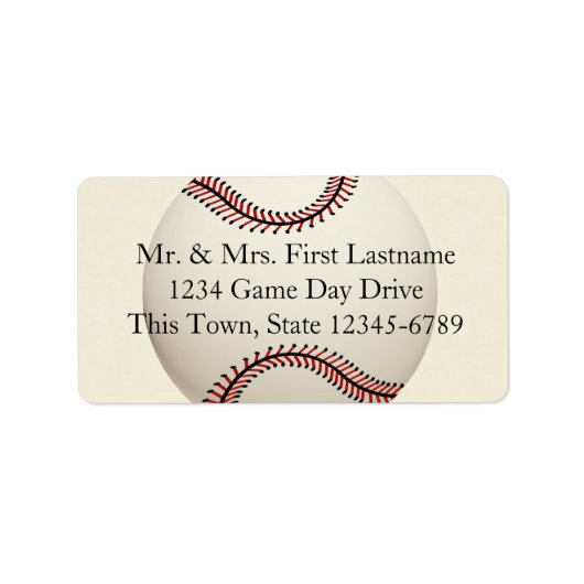 ヴィンテージ結婚野球 ラベル (正面)