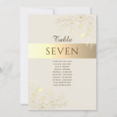 ヴィンテージ結婚金ゴールドの座席表 (正面)