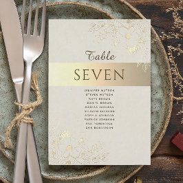 ヴィンテージ結婚金ゴールドの座席表