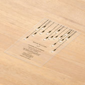 ヴィンテージ結婚電球 アクリル招待状 (レイダウン)