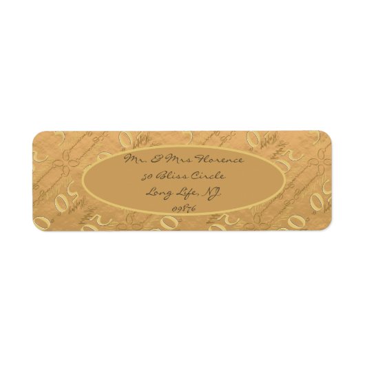 ヴィンテージ結婚50周年 ラベル (正面)