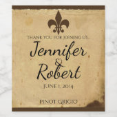 ヴィンテージ結婚（紋章の）フラ・ダ・リワインラベル ワインラベル (シングルラベル)