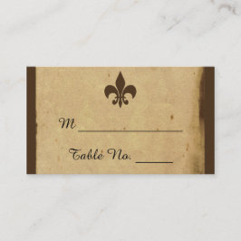 ヴィンテージ結婚(紋章の)フラ・ダ・リ座席表 プレイスカード