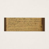 ヴィンテージ結婚（紋章の）フラ・ダ・リ飲料チケット (裏面)