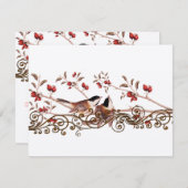 ヴィンテージ結婚《鳥》アメリカゴガラの応答カード 出欠カード (正面/裏面)