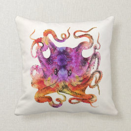 ヴィンテージ絞り染めオクトパスレサイケデリックインボー クッション