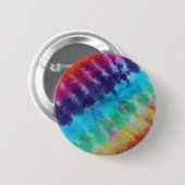ヴィンテージ絞り染めパターンヒッパイレインボー1960s 缶バッジ (正面&裏面)