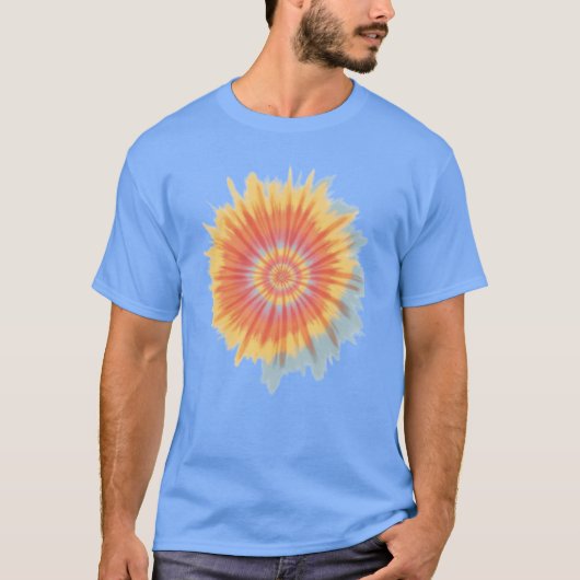 ヴィンテージ絞り染め緩和曲線 Tシャツ (正面)
