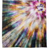 ヴィンテージ絞り染め シャワーカーテン (正面)